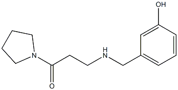 3-{[(3-hydroxyphenyl)methyl]amino}-1-(pyrrolidin-1-yl)propan-1-one Struktur