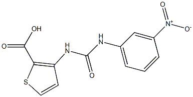 3-{[(3-nitrophenyl)carbamoyl]amino}thiophene-2-carboxylic acid Struktur