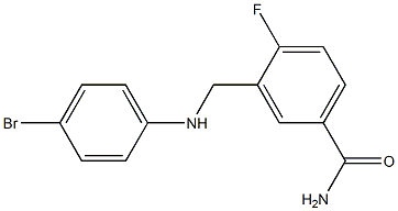 3-{[(4-bromophenyl)amino]methyl}-4-fluorobenzamide Struktur