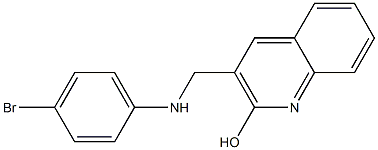 3-{[(4-bromophenyl)amino]methyl}quinolin-2-ol Struktur