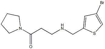 3-{[(4-bromothiophen-2-yl)methyl]amino}-1-(pyrrolidin-1-yl)propan-1-one Struktur