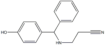 3-{[(4-hydroxyphenyl)(phenyl)methyl]amino}propanenitrile Struktur