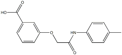 3-{[(4-methylphenyl)carbamoyl]methoxy}benzoic acid Struktur