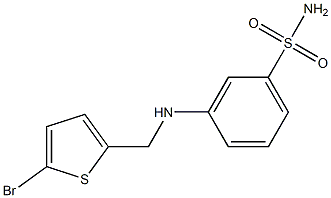 3-{[(5-bromothiophen-2-yl)methyl]amino}benzene-1-sulfonamide Struktur