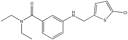 3-{[(5-chlorothiophen-2-yl)methyl]amino}-N,N-diethylbenzamide Struktur