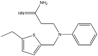 3-{[(5-ethylthiophen-2-yl)methyl](phenyl)amino}propanimidamide Struktur