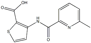 3-{[(6-methylpyridin-2-yl)carbonyl]amino}thiophene-2-carboxylic acid Struktur