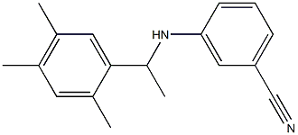 3-{[1-(2,4,5-trimethylphenyl)ethyl]amino}benzonitrile Struktur