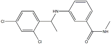 3-{[1-(2,4-dichlorophenyl)ethyl]amino}-N-methylbenzamide Struktur