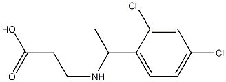 3-{[1-(2,4-dichlorophenyl)ethyl]amino}propanoic acid Struktur