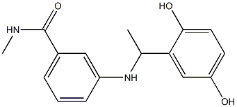 3-{[1-(2,5-dihydroxyphenyl)ethyl]amino}-N-methylbenzamide Struktur