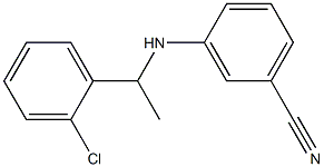 3-{[1-(2-chlorophenyl)ethyl]amino}benzonitrile Struktur