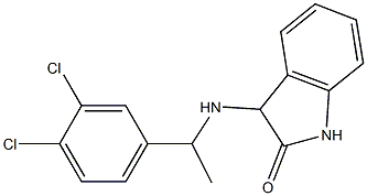 3-{[1-(3,4-dichlorophenyl)ethyl]amino}-2,3-dihydro-1H-indol-2-one Struktur