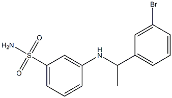 3-{[1-(3-bromophenyl)ethyl]amino}benzene-1-sulfonamide Struktur