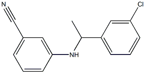 3-{[1-(3-chlorophenyl)ethyl]amino}benzonitrile Struktur