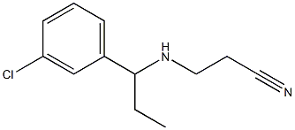 3-{[1-(3-chlorophenyl)propyl]amino}propanenitrile Struktur