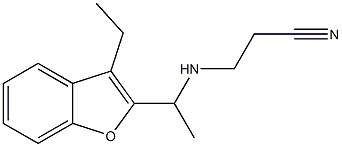 3-{[1-(3-ethyl-1-benzofuran-2-yl)ethyl]amino}propanenitrile Struktur