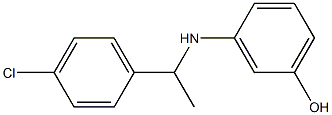 3-{[1-(4-chlorophenyl)ethyl]amino}phenol Struktur