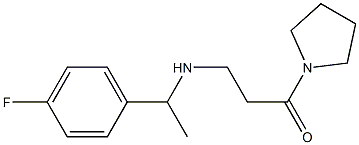 3-{[1-(4-fluorophenyl)ethyl]amino}-1-(pyrrolidin-1-yl)propan-1-one Struktur