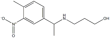 3-{[1-(4-methyl-3-nitrophenyl)ethyl]amino}propan-1-ol Struktur