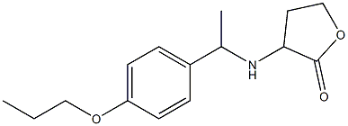 3-{[1-(4-propoxyphenyl)ethyl]amino}oxolan-2-one Struktur