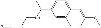 3-{[1-(6-methoxynaphthalen-2-yl)ethyl]amino}propanenitrile Struktur