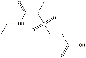 3-{[1-(ethylcarbamoyl)ethane]sulfonyl}propanoic acid Struktur