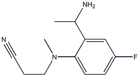 3-{[2-(1-aminoethyl)-4-fluorophenyl](methyl)amino}propanenitrile Struktur