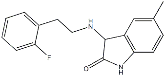 3-{[2-(2-fluorophenyl)ethyl]amino}-5-methyl-2,3-dihydro-1H-indol-2-one Struktur