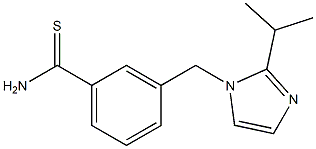 3-{[2-(propan-2-yl)-1H-imidazol-1-yl]methyl}benzene-1-carbothioamide Struktur