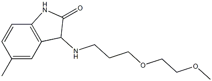 3-{[3-(2-methoxyethoxy)propyl]amino}-5-methyl-2,3-dihydro-1H-indol-2-one Struktur