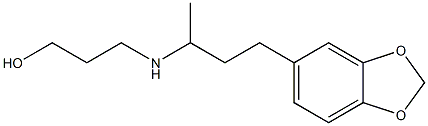 3-{[4-(2H-1,3-benzodioxol-5-yl)butan-2-yl]amino}propan-1-ol Struktur