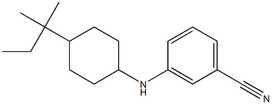 3-{[4-(2-methylbutan-2-yl)cyclohexyl]amino}benzonitrile Struktur