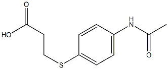 3-{[4-(acetylamino)phenyl]thio}propanoic acid Struktur