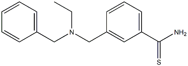 3-{[benzyl(ethyl)amino]methyl}benzene-1-carbothioamide Struktur