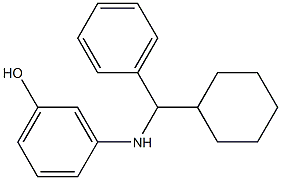 3-{[cyclohexyl(phenyl)methyl]amino}phenol Struktur