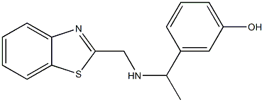 3-{1-[(1,3-benzothiazol-2-ylmethyl)amino]ethyl}phenol Struktur