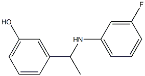 3-{1-[(3-fluorophenyl)amino]ethyl}phenol Struktur