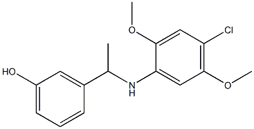 3-{1-[(4-chloro-2,5-dimethoxyphenyl)amino]ethyl}phenol Struktur