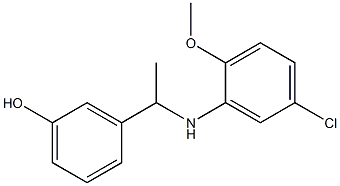 3-{1-[(5-chloro-2-methoxyphenyl)amino]ethyl}phenol Struktur