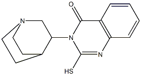 3-{1-azabicyclo[2.2.2]octan-3-yl}-2-sulfanyl-3,4-dihydroquinazolin-4-one Struktur