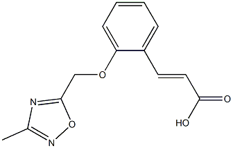 3-{2-[(3-methyl-1,2,4-oxadiazol-5-yl)methoxy]phenyl}prop-2-enoic acid Struktur