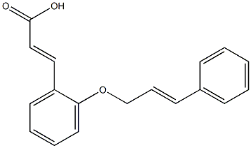 3-{2-[(3-phenylprop-2-en-1-yl)oxy]phenyl}prop-2-enoic acid Struktur