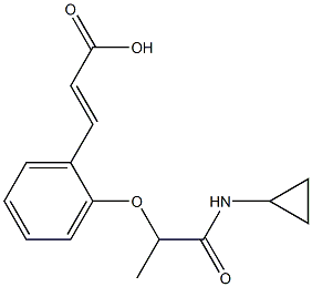 3-{2-[1-(cyclopropylcarbamoyl)ethoxy]phenyl}prop-2-enoic acid Struktur