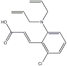 3-{2-[bis(prop-2-en-1-yl)amino]-6-chlorophenyl}prop-2-enoic acid Struktur