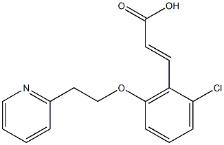 3-{2-chloro-6-[2-(pyridin-2-yl)ethoxy]phenyl}prop-2-enoic acid Struktur