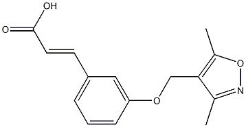 3-{3-[(3,5-dimethyl-1,2-oxazol-4-yl)methoxy]phenyl}prop-2-enoic acid Struktur