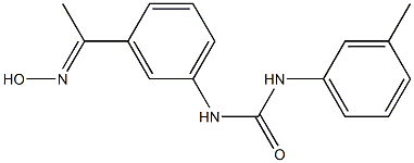 3-{3-[1-(hydroxyimino)ethyl]phenyl}-1-(3-methylphenyl)urea Struktur