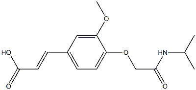 3-{3-methoxy-4-[(propan-2-ylcarbamoyl)methoxy]phenyl}prop-2-enoic acid Struktur