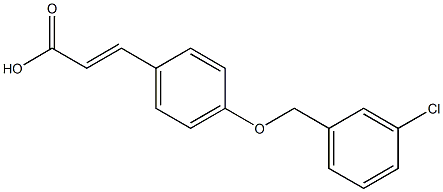 3-{4-[(3-chlorophenyl)methoxy]phenyl}prop-2-enoic acid Struktur